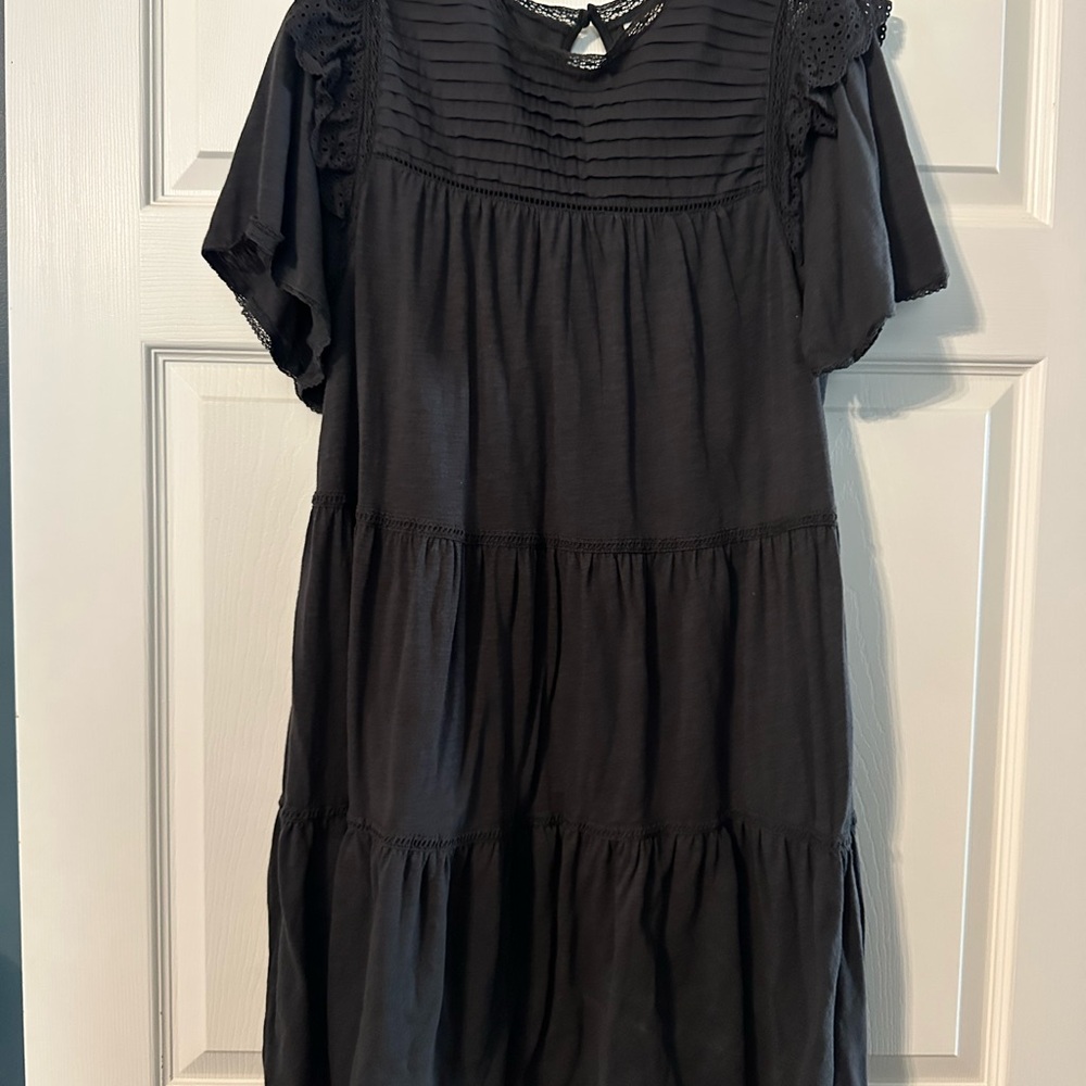 VGUC Matilda Jane Food Hart Tiered Dress with Lace Details size Large